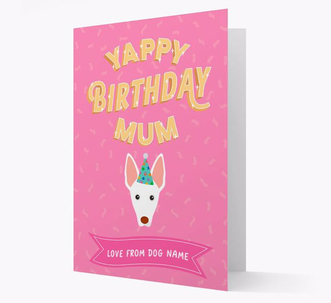 Yappy Birthday Mum : Personalised {breedCommonName} Card